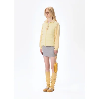 13DE MARZO Bear Zipper Down Jacket Yellow - Image 4