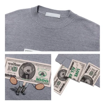 13DE MARZO Bear Cash T-shirt Grey - Image 7
