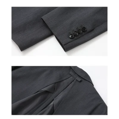 REVAN Blazer with Back Bow and Sheer Panel Grey - Image 9