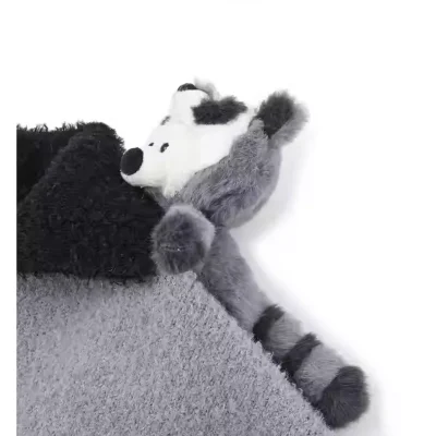 13DE MARZO Raccoon Bear Striped Sweater Grey - Image 6