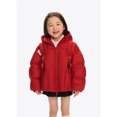 13DE MARZO Babybear Bag Down Jacket Red - Image 4