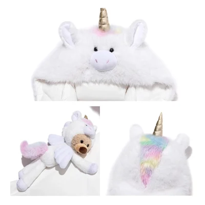 13DE MARZO Unicorn Bear Puffer Jacket White - Image 11