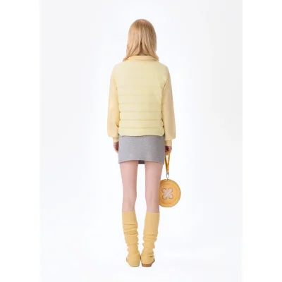 13DE MARZO Bear Zipper Down Jacket Yellow - Image 5