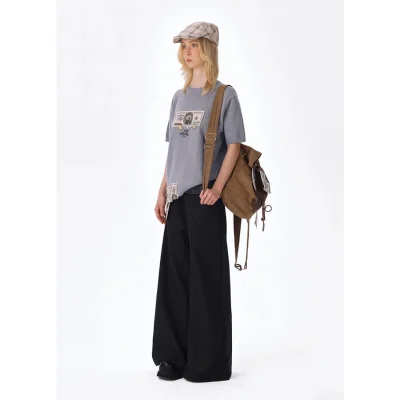 13DE MARZO Bear Cash T-shirt Grey - Image 3