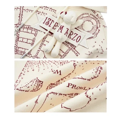 Harry Potter × 13DE MARZO The Marauder's Map Hoodie Almond - Image 8