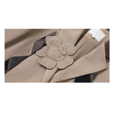 REVAN x Hello Kitty Khaki Patchwork Flower Blazer - Image 10