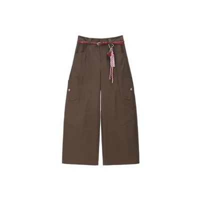 REVAN Red Belt Cargo Pants Army Green