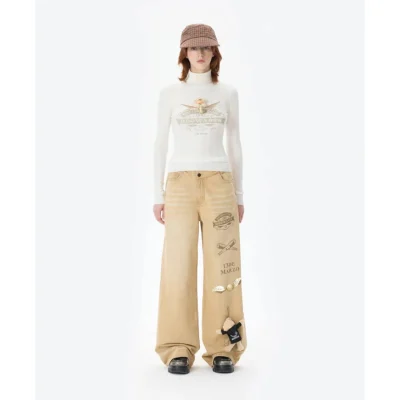 Harry Potter × 13DE MARZO Quidditch Bear Jeans Brown - Image 3