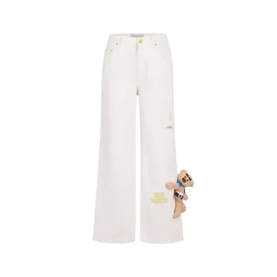 13DE MARZO Travel Bear Passport Jeans White