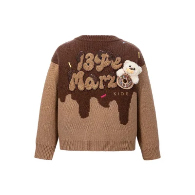 13DE MARZO BabyBear Donut Cardigan Brown - Image 3