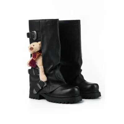 13DE MARZO Bear High Boots Black