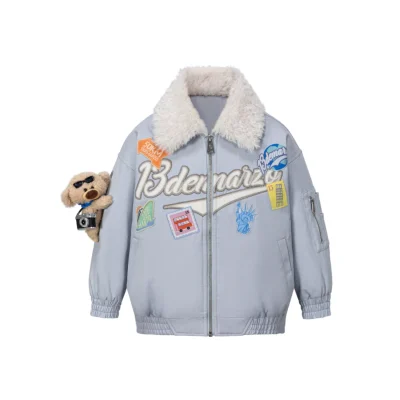 13DE MARZO BabyBear Travel Badge Jacket Blue