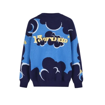 13DE MARZO Doozoo Day and Night Sweater Navy Blue - Image 6