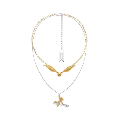 Harry Potter × 13DE MARZO Golden Snitch Bear Necklace Golden