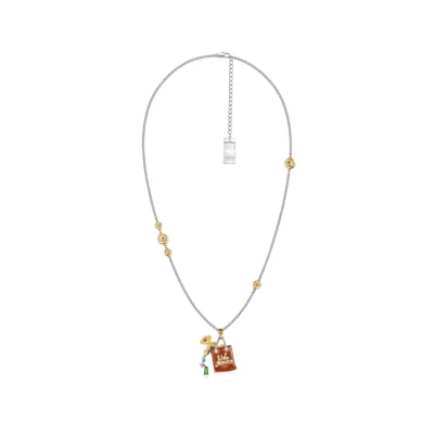 13DE MARZO Bear Totebag Necklace Silver