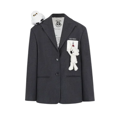 Harry Potter × 13DE MARZO Hedwig Hogwarts Offer Bear Suit Dark Grey