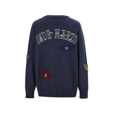 Harry Potter × 13DE MARZO Harry and Weasley Vintage Sweater Blue - Image 5