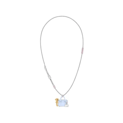 13DE MARZO Bear Briefbag Necklace Silver