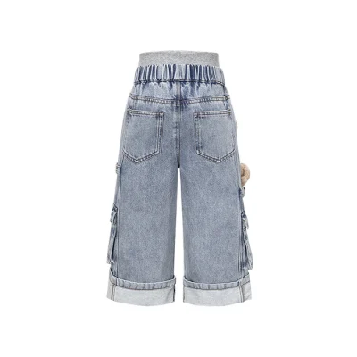 13DE MARZO BabyBear Cargo Jeans Blue - Image 3
