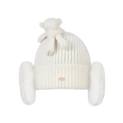 Harry Potter × 13DE MARZO Hedwig Hogwarts Offer Bear Beanie White - Image 5