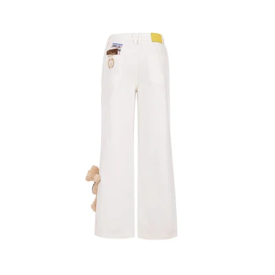 13DE MARZO Travel Bear Passport Jeans White