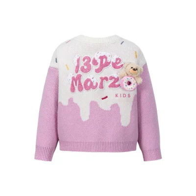 13DE MARZO BabyBear Donut Cardigan Pink - Image 3