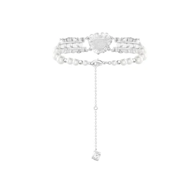 13DE MARZO Bear Pearl Bracelet Silver - Image 5