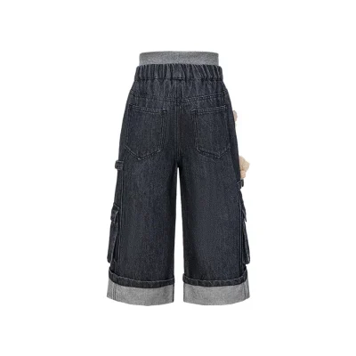 13DE MARZO BabyBear Cargo Jeans Black - Image 3