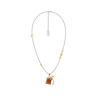 13DE MARZO Bear Totebag Necklace Silver - Image 5