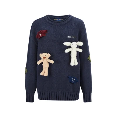 Harry Potter × 13DE MARZO Harry and Weasley Vintage Sweater Blue