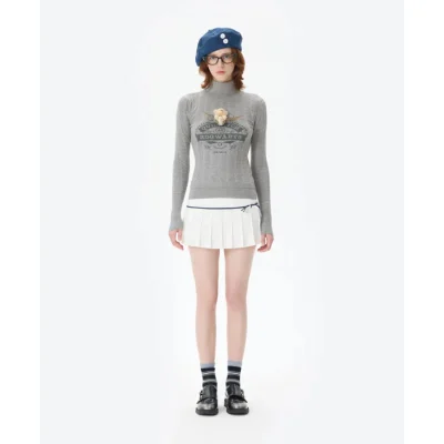 Harry Potter × 13DE MARZO Quidditch Bear High Neck Sweater Grey - Image 3