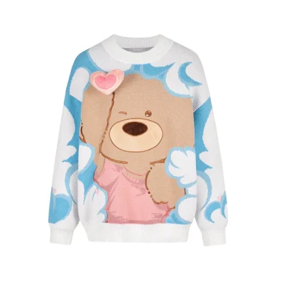 13DE MARZO Doozoo Day and Night Sweater White