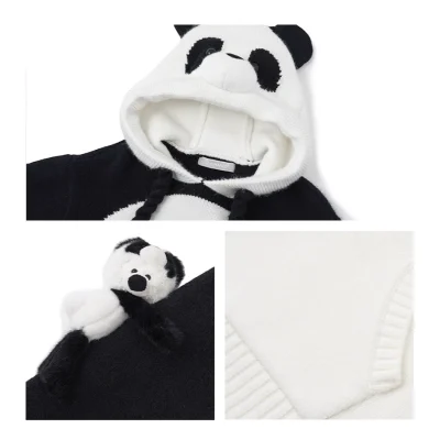 13DE MARZO Panda Bear Hoodie White - Image 8