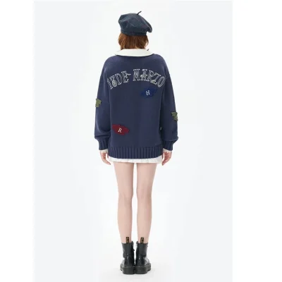 Harry Potter × 13DE MARZO Harry and Weasley Vintage Sweater Blue - Image 4