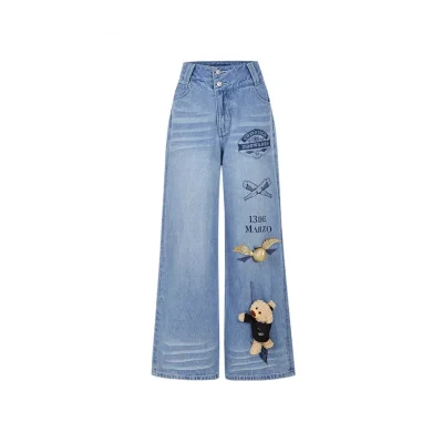 Harry Potter × 13DE MARZO Quidditch Bear Jeans Blue