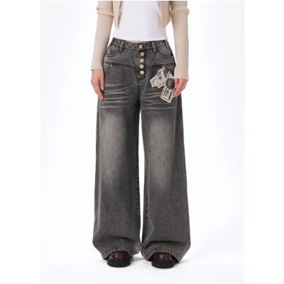 13DE MARZO Bear Cash Jeans Black