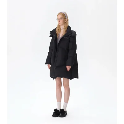 13DE MARZO Bear Puffer Down Jacket Black - Image 3