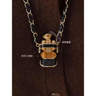 13DE MARZO Bear Classic Bag Necklace Golden - Image 5