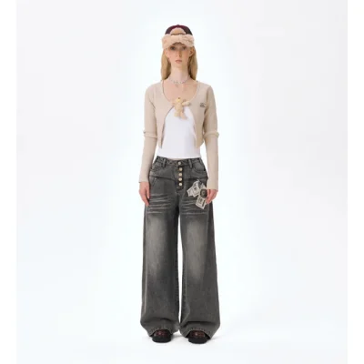 13DE MARZO Bear Cash Jeans Black - Image 3