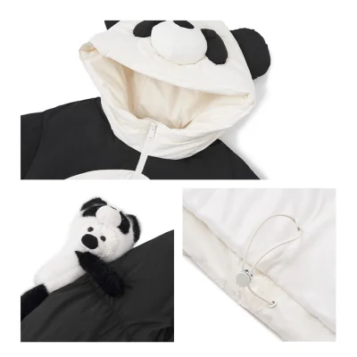 13DE MARZO Panda Bear Puffer Jacket White - Image 8