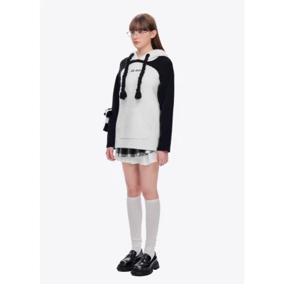13DE MARZO Panda Bear Hoodie White - Image 4