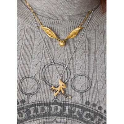 Harry Potter × 13DE MARZO Golden Snitch Bear Necklace Golden - Image 5