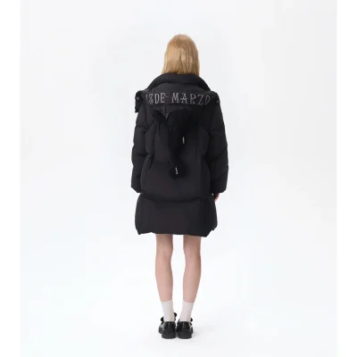 13DE MARZO Bear Puffer Down Jacket Black - Image 4