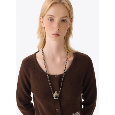 13DE MARZO Bear Classic Bag Necklace Golden - Image 4