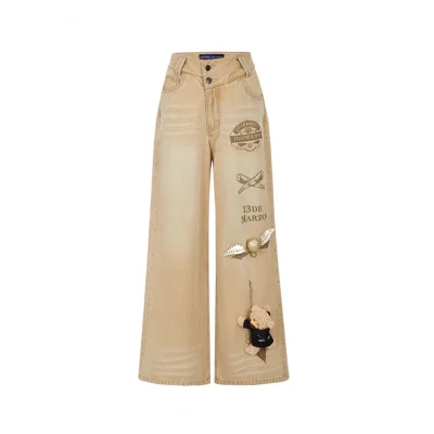 Harry Potter × 13DE MARZO Quidditch Bear Jeans Brown