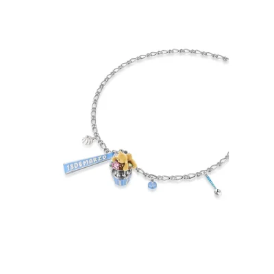 13DE MARZO Bear Cupcake Necklace Silver - Image 7