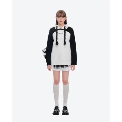 13DE MARZO Panda Bear Hoodie White - Image 3