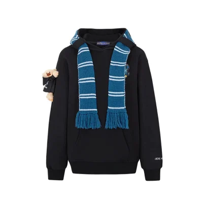 Harry Potter × 13DE MARZO Hogwarts Four Houses Bear Scarf Sweater Black - Image 11