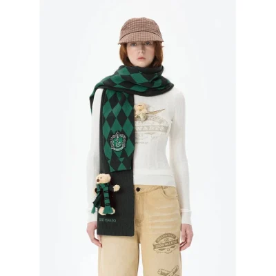 Harry Potter × 13DE MARZO Hogwarts Four Houses Bear Scarf - Image 5