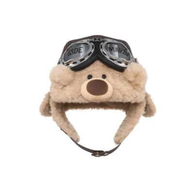 13DE MARZO Pilot Bear Vintage Hat Brown